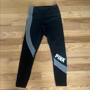 PINK Victoria's Secret Black and Gray Leggings